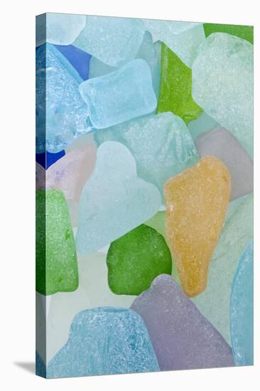 Close-Up of Colorful Beach Glass, Washington, USA-Jaynes Gallery-Stretched Canvas