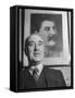 Close-Up of Communist Party Secretary Harry Pollitt-null-Framed Stretched Canvas
