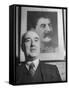 Close-Up of Communist Party Secretary Harry Pollitt-null-Framed Stretched Canvas