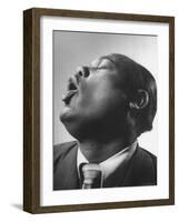 Close Up of Conductor of St. Paul's Baptist Church Choir, Earl Hines Singing-Loomis Dean-Framed Photographic Print