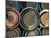 Close-up of Copper Trays for Sale, Morocco, Africa-Ken Gillham-Mounted Photographic Print