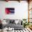 Close-up of Cuban Flag on brick wall in a Nightclub, Havana, Cuba-Panoramic Images-Photographic Print displayed on a wall