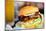 Close up of Delicious Fresh Burger with Cheese and Bacon-BlueOrange Studio-Mounted Photographic Print