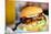 Close up of Delicious Fresh Burger with Cheese and Bacon-BlueOrange Studio-Mounted Photographic Print