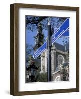 Close-Up of Direction Sign for Major Sights Along Canal, Amsterdam, the Netherlands (Holland)-Richard Nebesky-Framed Photographic Print