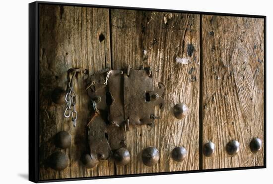 Close-Up of Door, Bieta Mercurios, Gabriel Et Raphael, Lalibela, Wollo Region, Ethiopia, Africa-Bruno Barbier-Framed Stretched Canvas