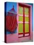 Close-up of Doorway and Hammock, Raquira, Boyaca Region, Columbia, South America-D Mace-Stretched Canvas