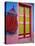 Close-up of Doorway and Hammock, Raquira, Boyaca Region, Columbia, South America-D Mace-Stretched Canvas