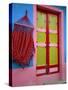 Close-up of Doorway and Hammock, Raquira, Boyaca Region, Columbia, South America-D Mace-Stretched Canvas