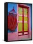 Close-up of Doorway and Hammock, Raquira, Boyaca Region, Columbia, South America-D Mace-Framed Stretched Canvas