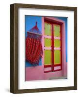 Close-up of Doorway and Hammock, Raquira, Boyaca Region, Columbia, South America-D Mace-Framed Photographic Print