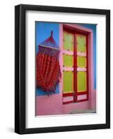 Close-up of Doorway and Hammock, Raquira, Boyaca Region, Columbia, South America-D Mace-Framed Photographic Print