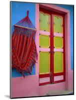 Close-up of Doorway and Hammock, Raquira, Boyaca Region, Columbia, South America-D Mace-Mounted Photographic Print