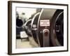 Close-up of Dryer Handle in a Laundromat-null-Framed Photographic Print