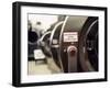 Close-up of Dryer Handle in a Laundromat-null-Framed Photographic Print