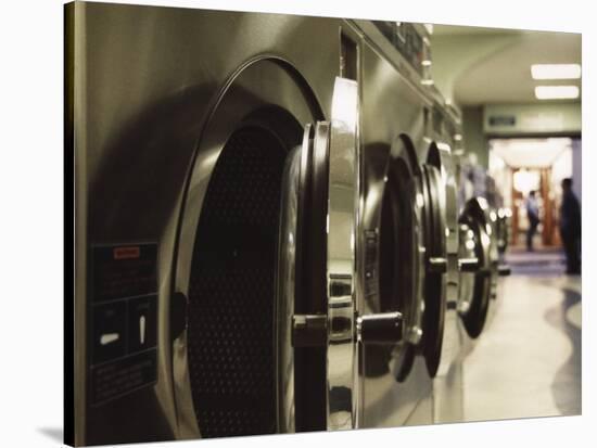 Close-up of Dryers in a Laundromat-null-Stretched Canvas