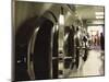 Close-up of Dryers in a Laundromat-null-Mounted Premium Photographic Print