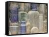 Close-Up of Dusty Bottles, Idaho City, Idaho, USA-Don Paulson-Framed Stretched Canvas