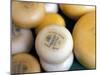 Close-Up of Dutch Cheeses, Amsterdam, the Netherlands (Holland)-Richard Nebesky-Mounted Photographic Print