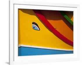 Close-Up of Eye of Osiris on Fishing Boat, Marsaxlokk, Malta, Mediterranean, Europe-Nick Servian-Framed Photographic Print