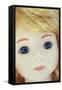 Close Up of Face of Contemporary Girl Doll-Den Reader-Framed Stretched Canvas