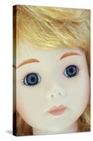 Close Up of Face of Contemporary Girl Doll-Den Reader-Stretched Canvas