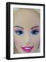 Close Up of Face of Contemporary Woman Doll-Den Reader-Framed Photographic Print