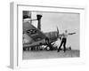 Close Up of Fighter Plane Before Takeoff from Flight Deck of Aircraft Carrier "Enterprise"-Peter Stackpole-Framed Photographic Print