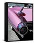 Close-Up of Fin and Lights on a Pink Cadillac Car-Mark Chivers-Framed Stretched Canvas