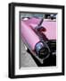 Close-Up of Fin and Lights on a Pink Cadillac Car-Mark Chivers-Framed Photographic Print