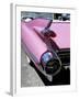 Close-Up of Fin and Lights on a Pink Cadillac Car-Mark Chivers-Framed Photographic Print