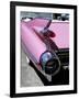 Close-Up of Fin and Lights on a Pink Cadillac Car-Mark Chivers-Framed Photographic Print