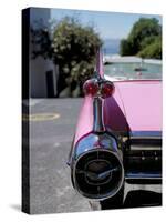 Close-Up of Fin and Lights on a Pink Cadillac Car-Mark Chivers-Stretched Canvas