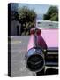 Close-Up of Fin and Lights on a Pink Cadillac Car-Mark Chivers-Stretched Canvas