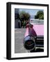 Close-Up of Fin and Lights on a Pink Cadillac Car-Mark Chivers-Framed Photographic Print