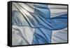 Close-Up of Finnish Flag-Jon Hicks-Framed Stretched Canvas