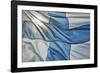 Close-Up of Finnish Flag-Jon Hicks-Framed Photographic Print