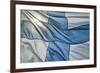 Close-Up of Finnish Flag-Jon Hicks-Framed Photographic Print