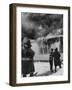 Close-Up of Fire at Cleveland Hill School-Grey Villet-Framed Photographic Print