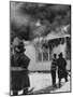 Close-Up of Fire at Cleveland Hill School-Grey Villet-Mounted Photographic Print