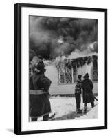 Close-Up of Fire at Cleveland Hill School-Grey Villet-Framed Photographic Print