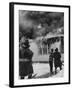 Close-Up of Fire at Cleveland Hill School-Grey Villet-Framed Photographic Print