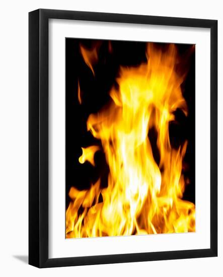 Close-up of fire flames-null-Framed Photographic Print