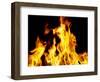 Close-up of fire flames-null-Framed Photographic Print