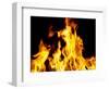 Close-up of fire flames-null-Framed Photographic Print