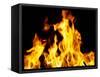 Close-up of fire flames-null-Framed Stretched Canvas