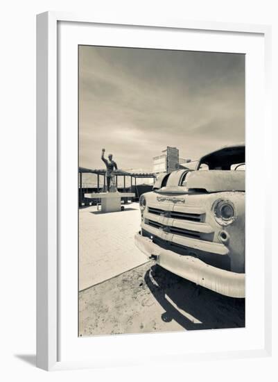 Close-up of fire truck, Officina Pedro De Valdivia, Antofagasta, Antofagasta Province, Antofagas...-null-Framed Photographic Print