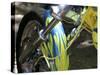 Close-up of Flame Design on a Motorcycle Fender-null-Stretched Canvas