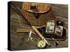 Close-up of Fly Fishing Tackle-null-Stretched Canvas