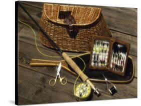 Close-up of Fly Fishing Tackle-null-Stretched Canvas